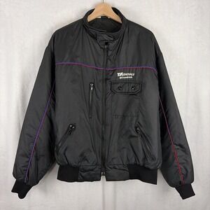 Vintage BF GOODRICH Jacket Cafe Racer Insulated Pinstripes Coat Mens XL